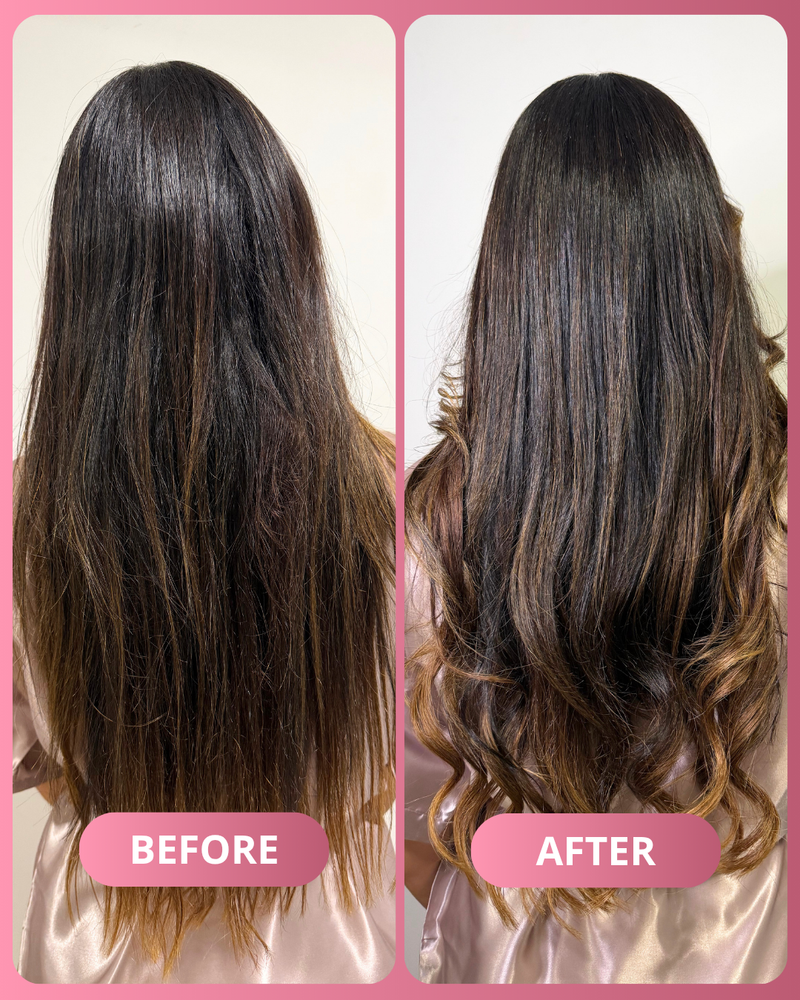 Before and after hair result 3